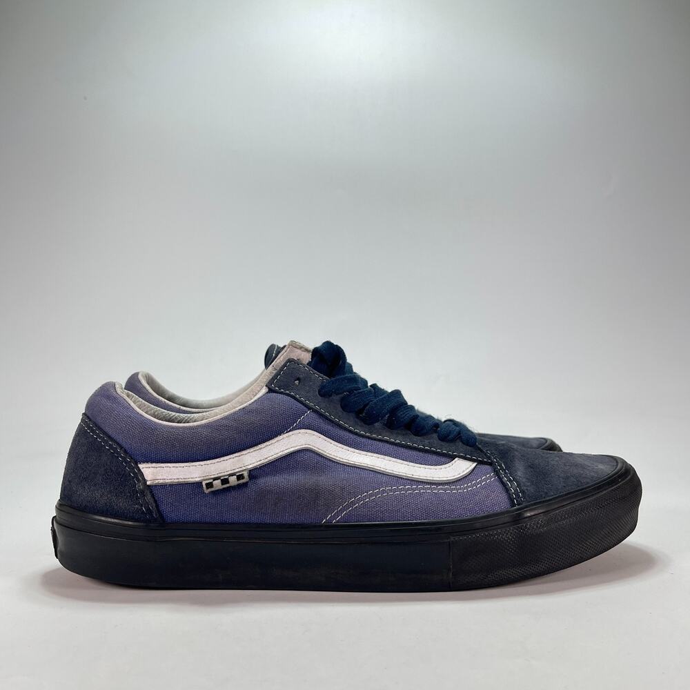 Vans Skate Old Skool Navy Blue Black Low Top Skate Shoes 721454 Men's Size 12